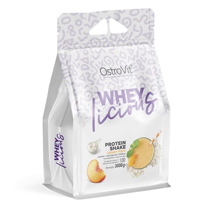 WHEYlicious 3000 g Protein Shake Creamy Peach - Protéines de Lactosérum Riche en BCAA & EAA