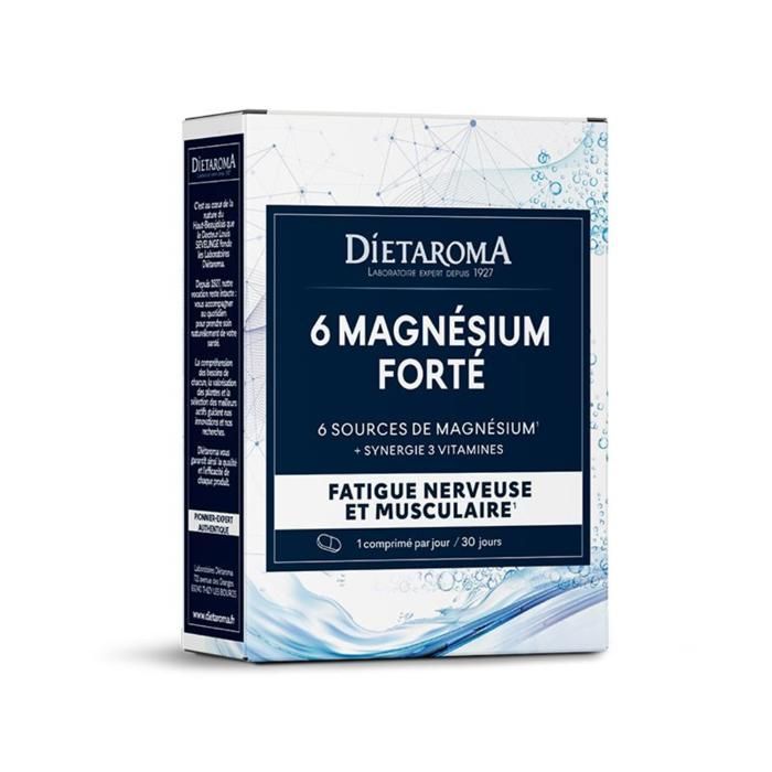 Complément alimentaire - Dietaroma - 6 Magnésium Forte - 15 Comprimés - Anti-fatigue - Relaxation musculaire