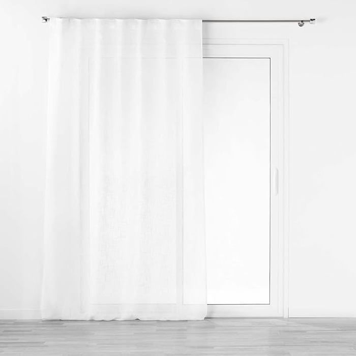 RIDEAU FENETRE SEMISABRE - 100% Polyester - 140X240cm - BLANC