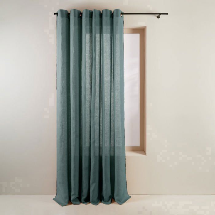 Rideau - SEMISABRE - 140x240cm - 100% Polyester - Vert - Occultant