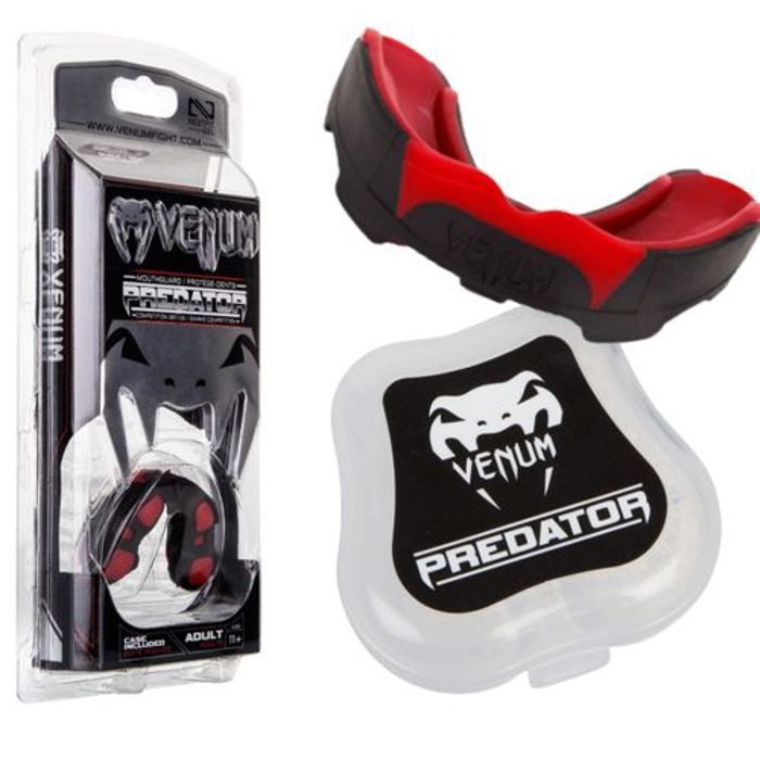 Venum Predator Protège-dents - Boxe MMA  kickboxing sport de combat - Rouge et Noir