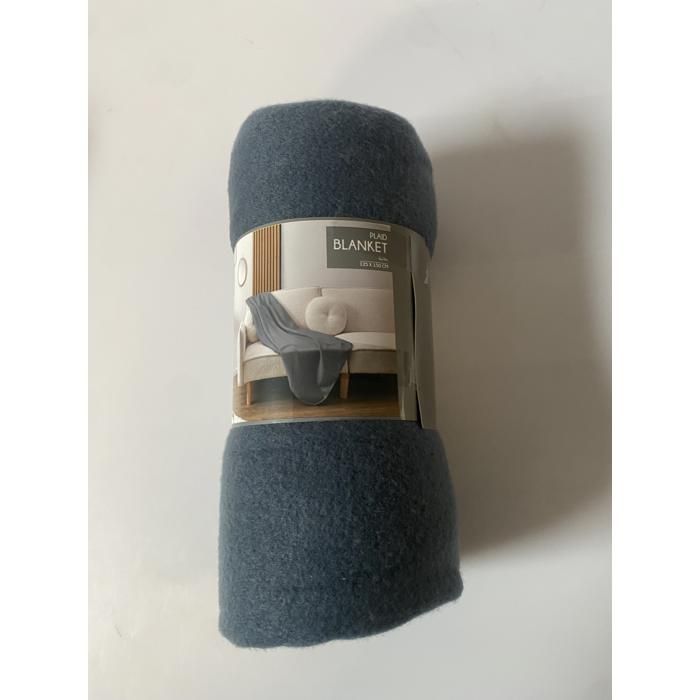 Plaid polaire uni  125X150X72 135 GSM TX0133A-Bleu