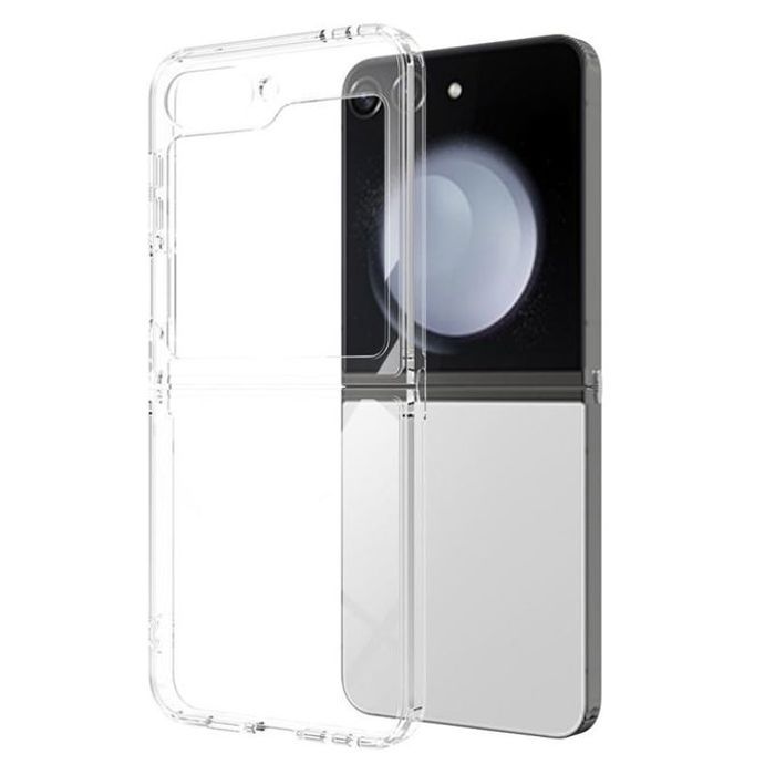Coque, protection complète en cristal de pour Samsung Galaxy Z Flip 6 (transparent)