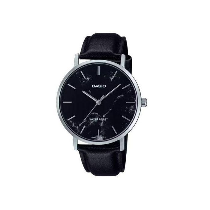 Casio - Montre classique pour hommes - Dotée d'un cadran sophistiqué, inspiré du marbre Noir -