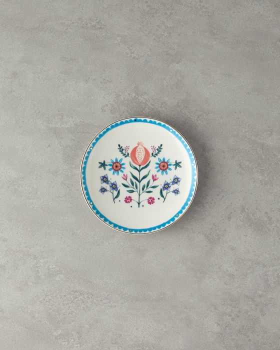 Assiette Pour Gâteaux Carnival Tulip en Porcelaine à la cendre d’os, coloris Coloré, diamètre de 20 cm