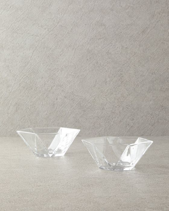 Ensemble de 2 Bols Mara en Verre, coloris Transparent, diamètre de 16 cm