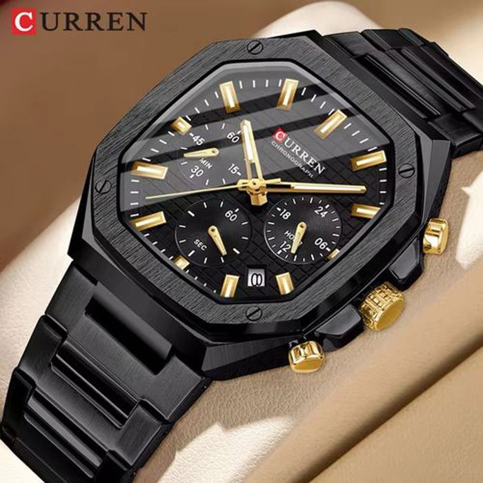 Curren Montre étanche pour homme, chronographe marque supérieure, luxe