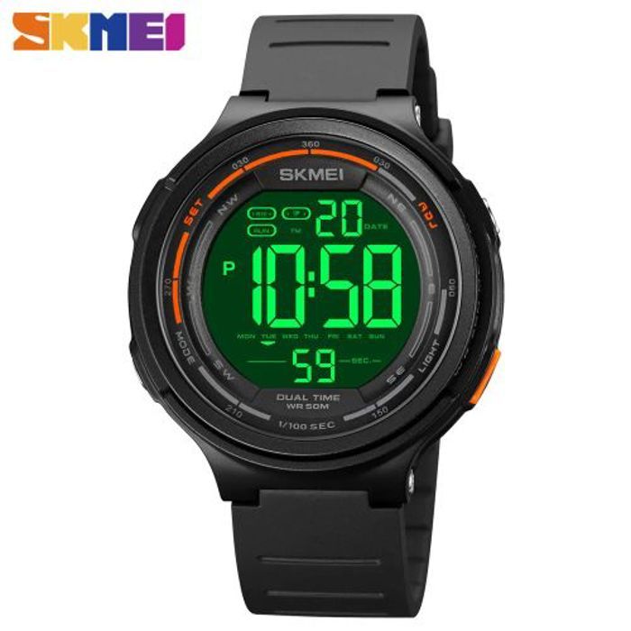 Skmei Montre-bracelet de sport numérique étanche pour homme