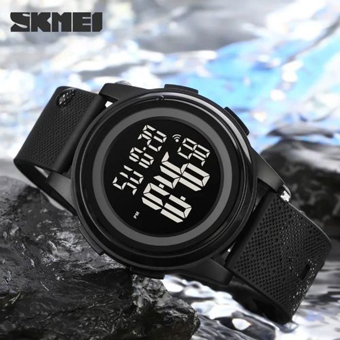 Skmei Montre Numérique Pour homme, avec compte à rebours, design décontracté, lumière LED, réveil, 5 Bars
