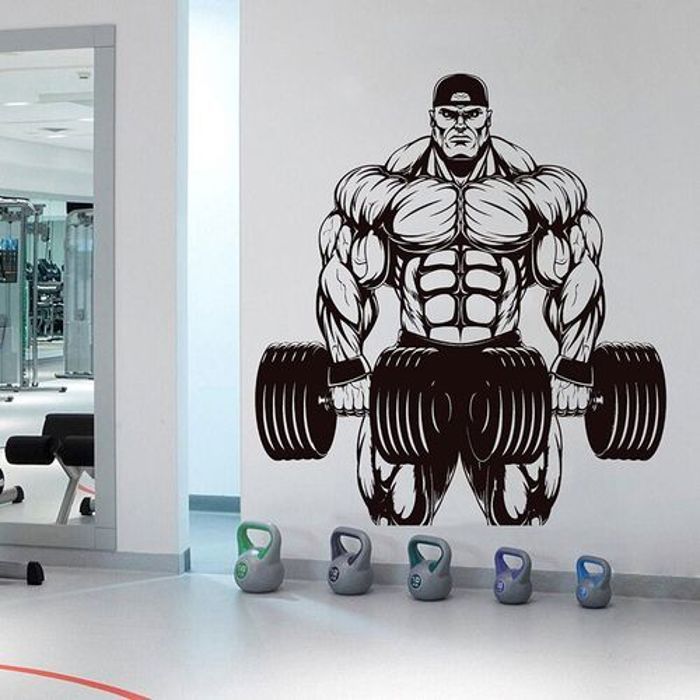 Autocollant mural de gymnastique personnalisé, décor de Fitness,