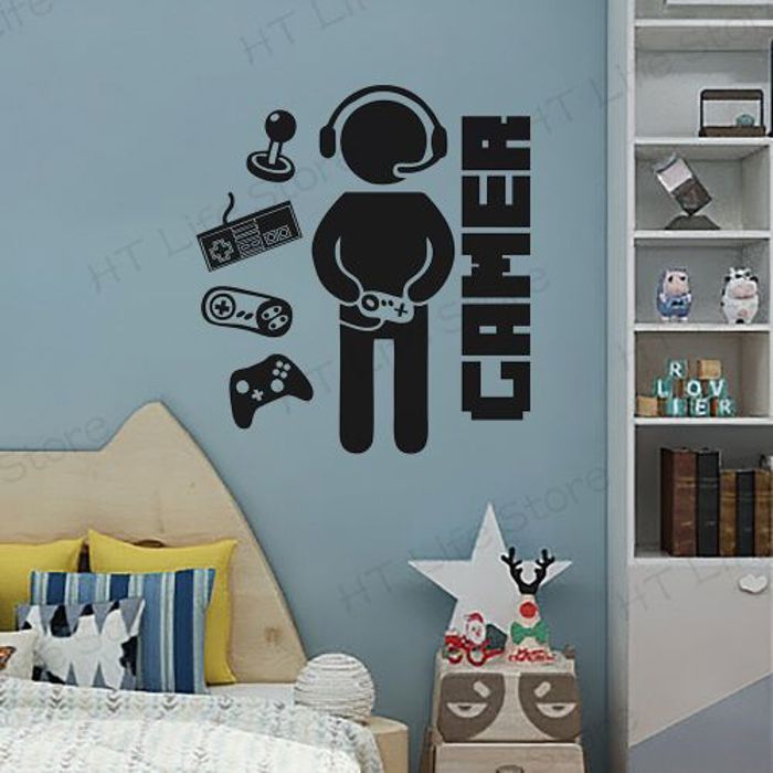 Reate Gamer Wall Sticker Vinyl Mural Wallpaper For Kids Boys Room