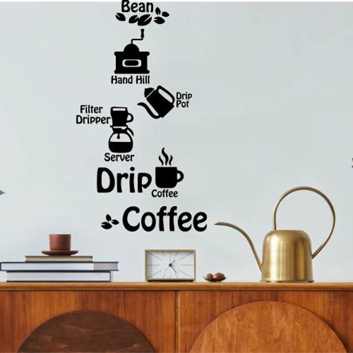Drip Pot Filter Dripper Coffee Wall Sticker