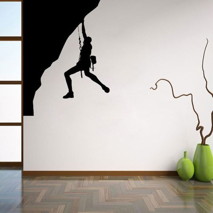 Autocollant mural en vinyle pour alpinisme, autocollant mural