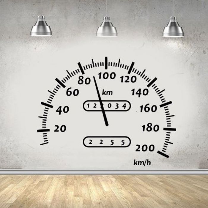 Autocollant mural en vinyle pour compteur de vitesse de voiture
