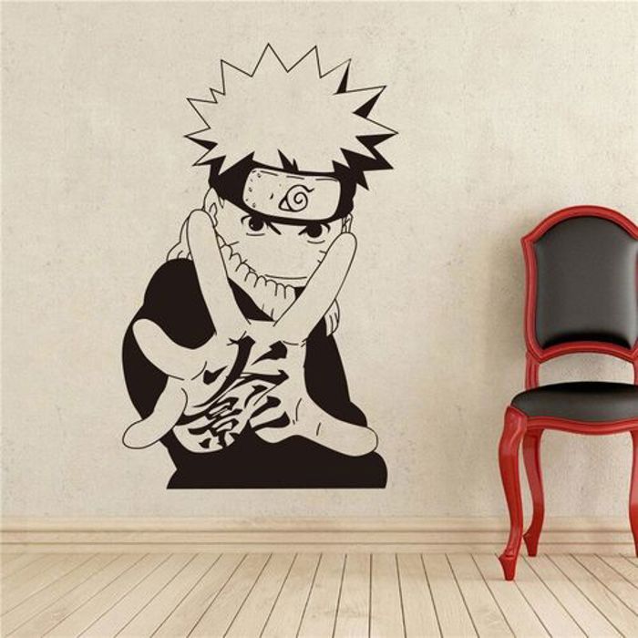Autocollant mural en vinyle Manga japonais E555, dessin animé, Style Anime