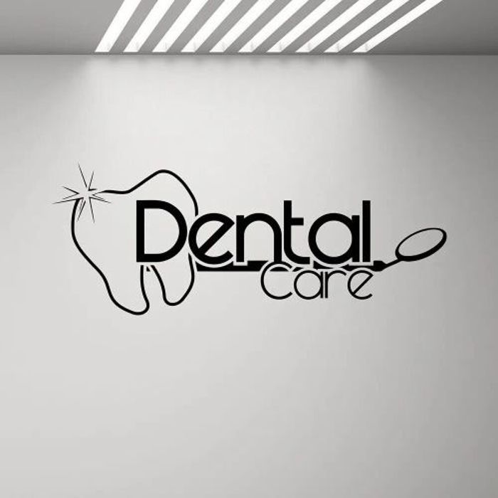 Dental Care Sign Wall Decal Vinyl Dentist Cabinet Poster