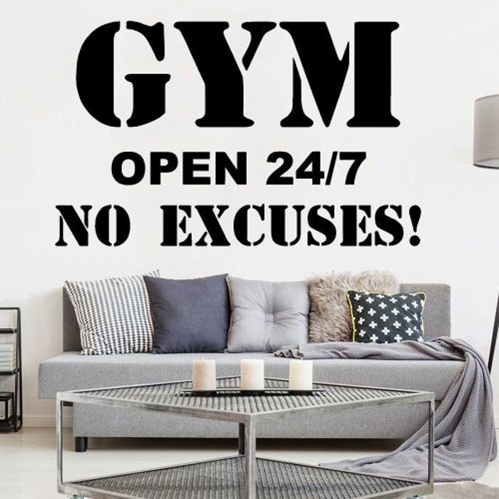 Autocollant Mural de gymnastique en vinyle, étiquette autocollante, pour salle de Fitness