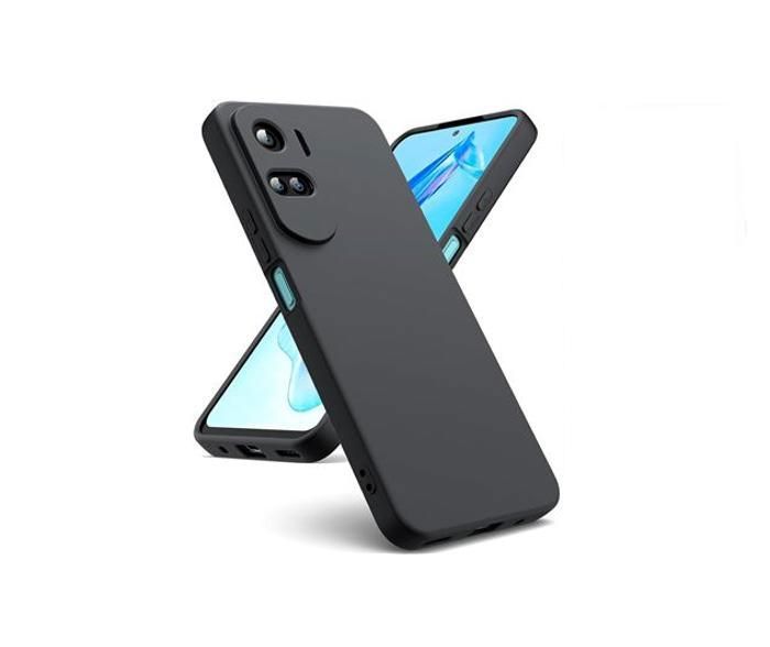 Coque pour Honor 90 Lite Color Silicone Liquide Antichoc Noir