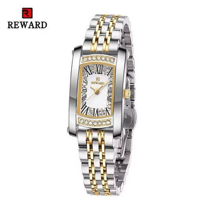 REWARD Montres carrées de luxe pour femmes montre-bracelet à quartz