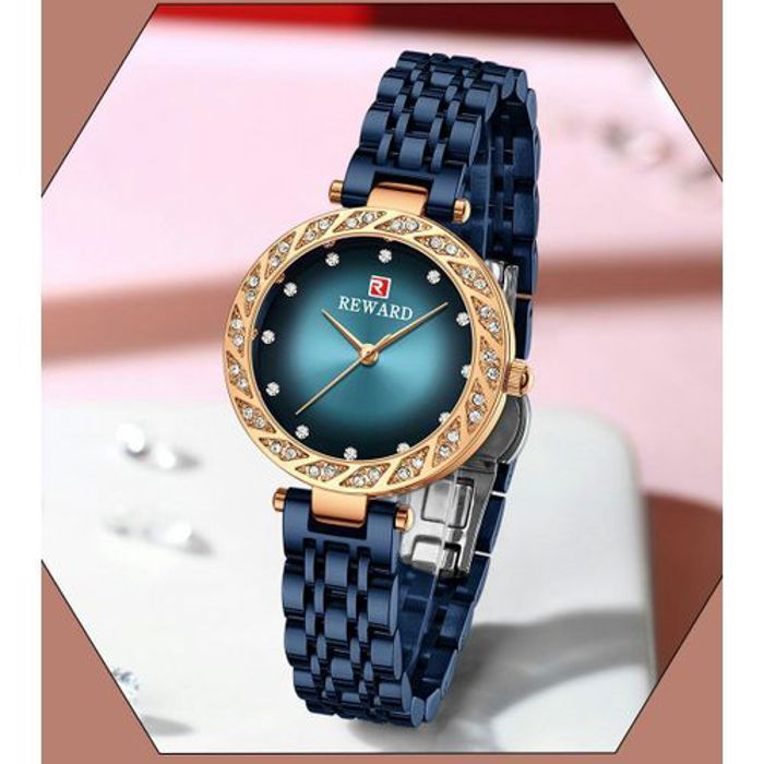 Montre - REWARD - Luxe Femme - Acier Inoxydable - Étanche - Quartz