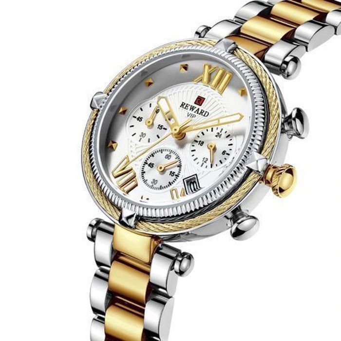 Montre - REWARD - RD63084L - Chronographe - Résistant à l'eau - Dorée pour Femmes