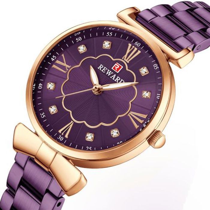 REWARD Montre à quartz en acier inoxydable pour femme, degré d'eau - 39
