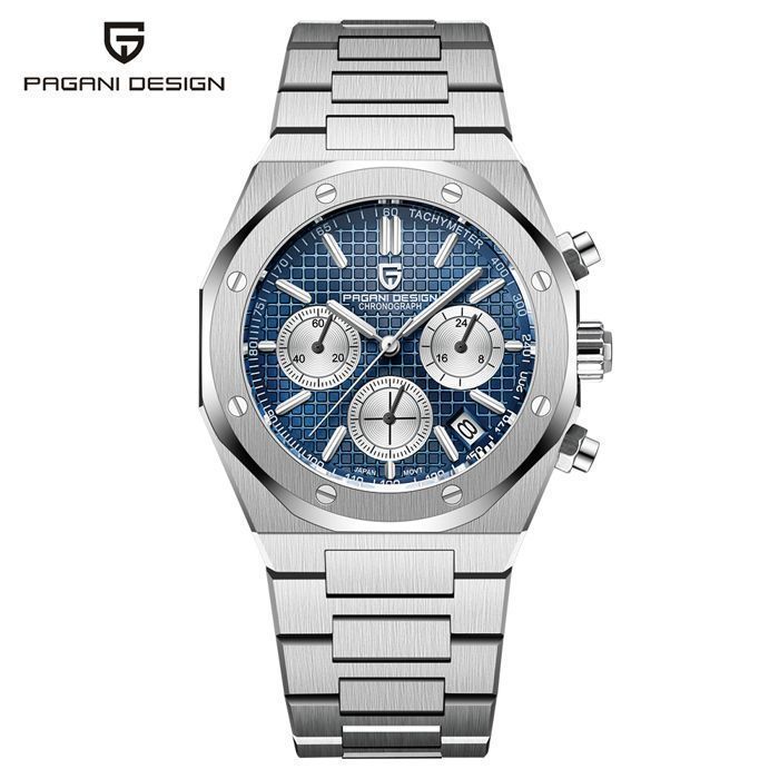 Montre à quartz - PAGANI DESIGN - PD-1707 - Chronographe Seiko VK63 - Acier inoxydable - Étanchéité 20Bar