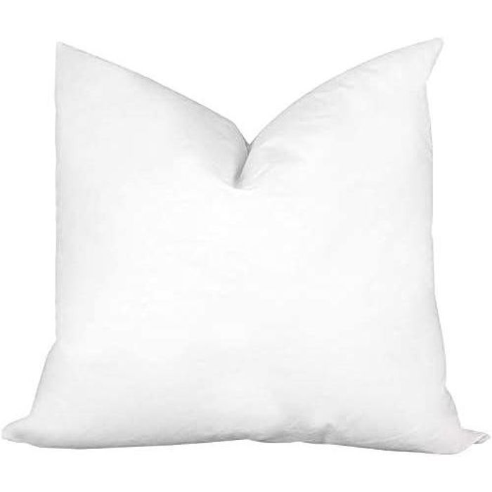 Lot de 1 insert  de coussin décoratifs carrés pour intérieur de canapé – 45x 45 cm – Housse 100 % coton – Blanc