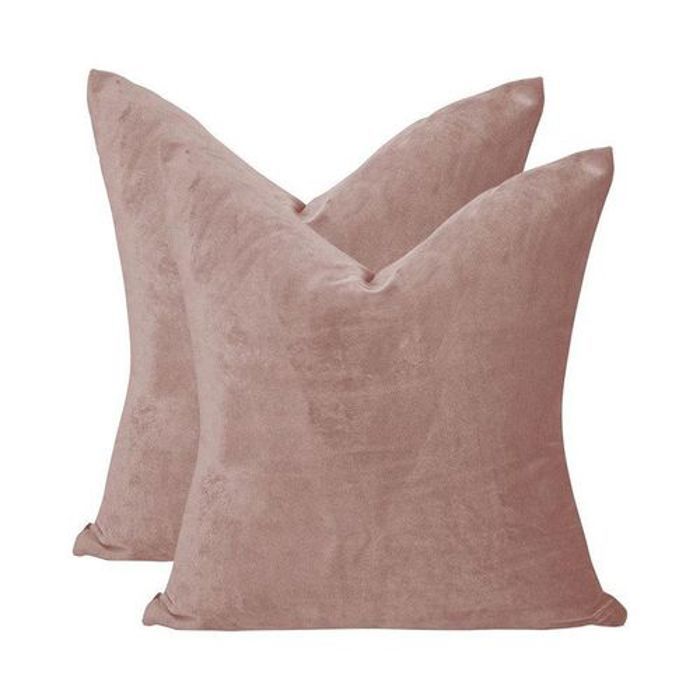 Ensemble de 2 Housses de Coussin en Velours de Luxe Sel, Coussins en Velours, Coussin Écru, Coussin Décoratif,45x45 cm