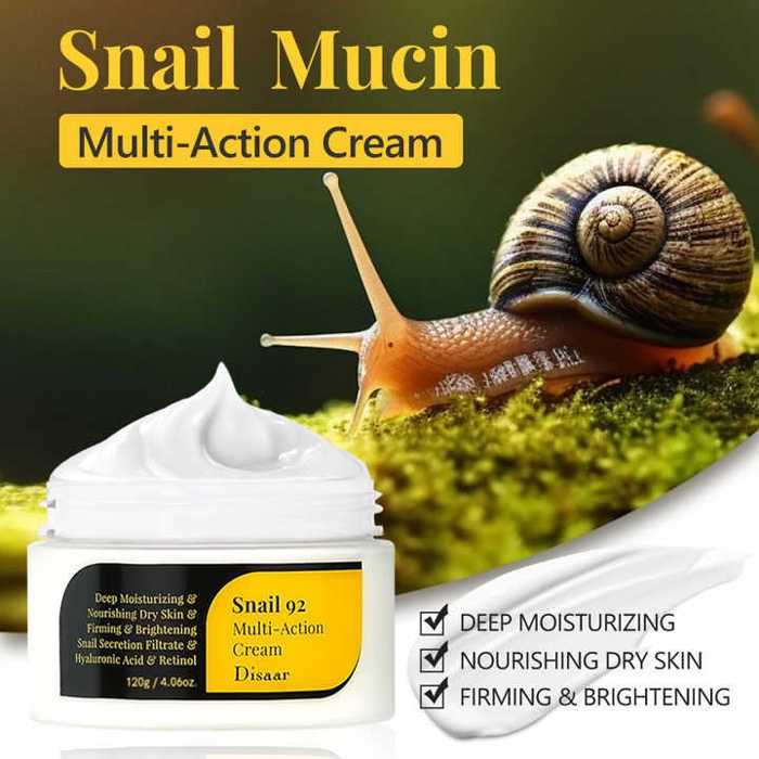 Crème visage multi-actions à 92 % de mucine d'escargot avec acide hyaluronique pour améliorer l'élasticité de la peau