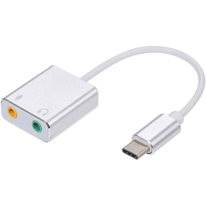 Carte Son Type C Hifi Magic Voice 7.1CH Adaptateur de Son Usb Externe Sound Card