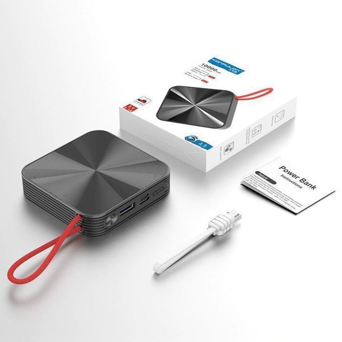Konfulon Power Bank Pratique et Petit 10000 mAh - Batterie externe Originale Charge Rapide 5V 2.1A