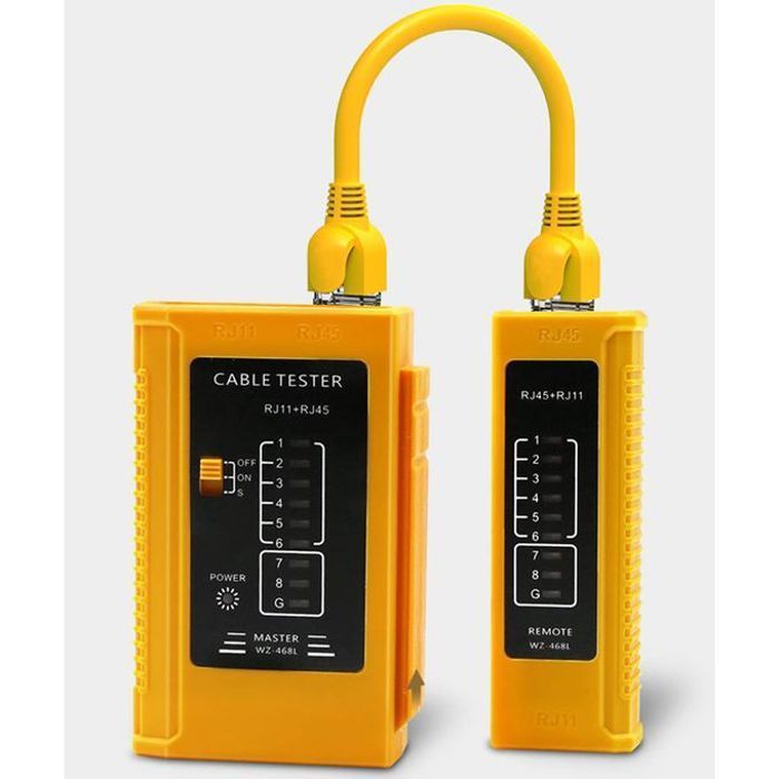 Testeur de câble réseau RJ45 et RJ11 LAN, Test RJ45 RJ11 Cat5/6 Cable "