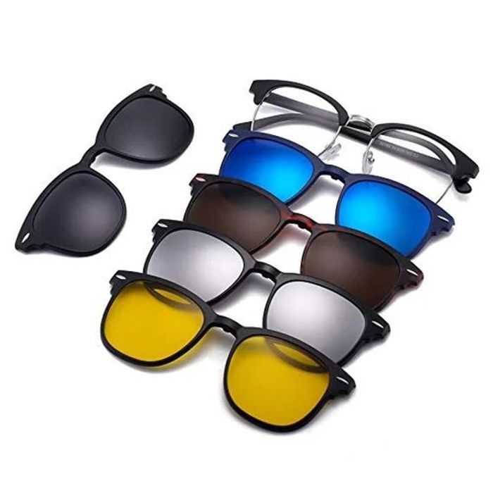 Lunettes 6-en-1 Magic Vision Aimant à changement Clip magnétique