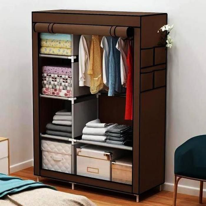 Armoire de Penderie en tissu Grande Taille Pour Rangement de Vêtements