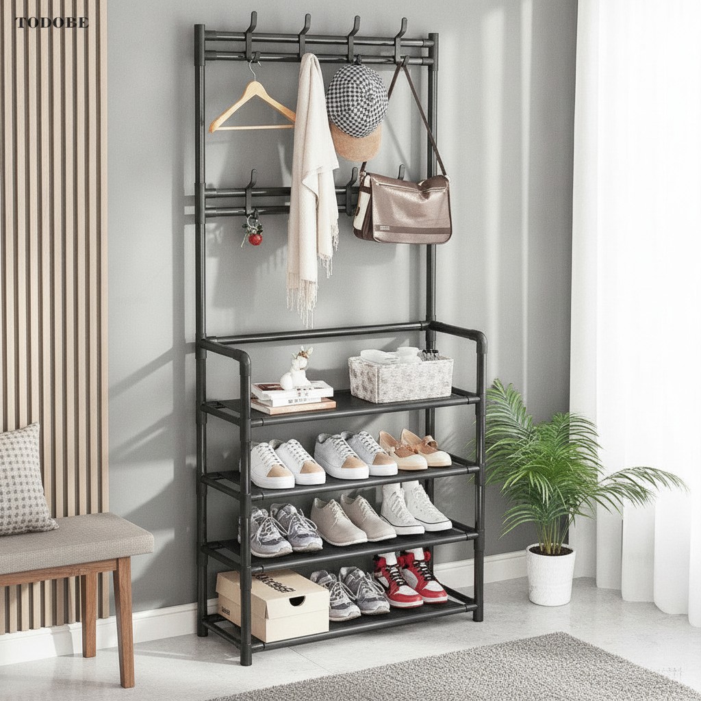 Armoire - Acier - Polyvalente - Noir - Grande charge - Design moderne - Assemblage rapide - Marjane Mall - Image 3