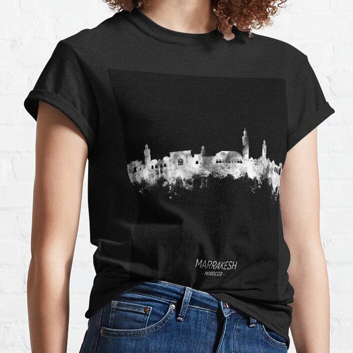 T-shirt long - OUTFITS AND MORE - Horizon de Marrakech - 95% coton - Confortable - Finition pêche