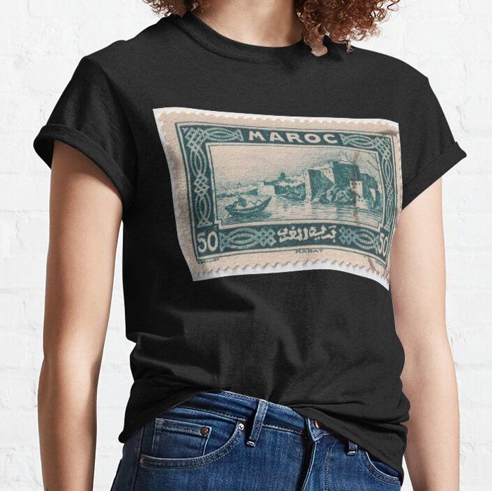 T-shirt - OUTFITS AND MORE - Timbre marocain de Rabat 1933 - 95% coton - Confortable - Manches courtes