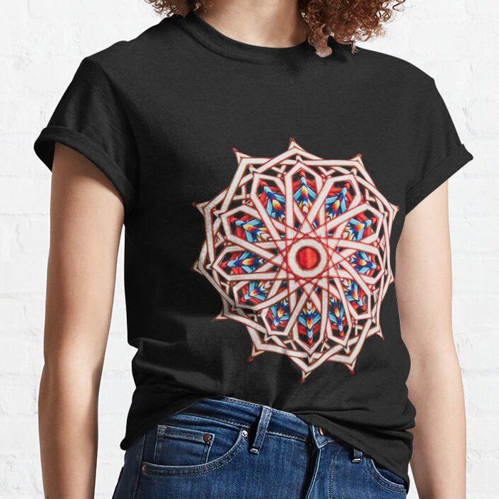 Motifs géométriques marocains complexes T-shirt respirant