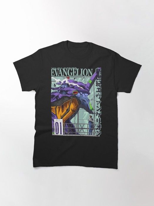 T-shirt - OUTFITS AND MORE - Neon Genesis Evangelion - 95% coton - Manches courtes - Noir - Marjane Mall - Image 5