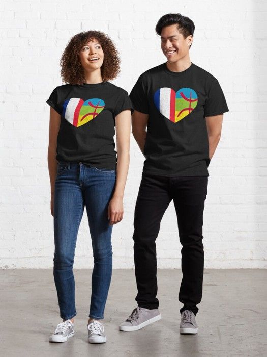 T-shirt - OUTFITS AND MORE - Amazigh Kabyle - 95% coton - Manches courtes - Noir - Marjane Mall - Image 2