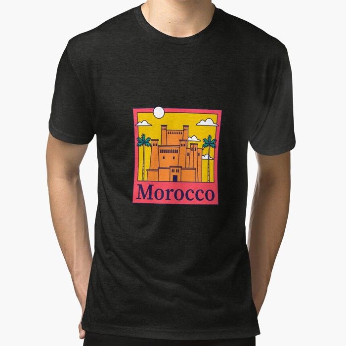T-shirt - OUTFITS AND MORE - Maroc - 95% coton - Manches courtes - Col arrondi