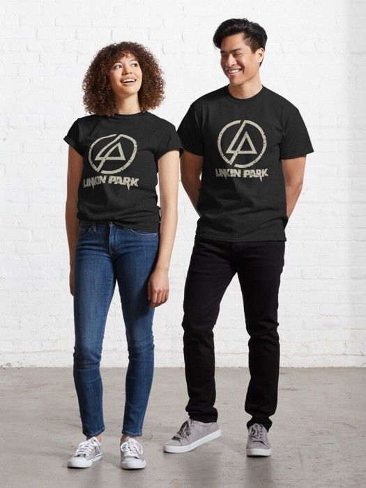 T-shirt - OUTFITS AND MORE - Linkin Park - 95% coton - Manches courtes - Noir - Marjane Mall - Image 2