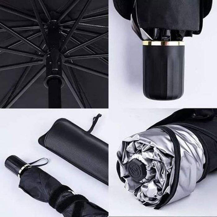 Couvre Pare-brise Parapluie pliable en titane et argent, bloc de lumière