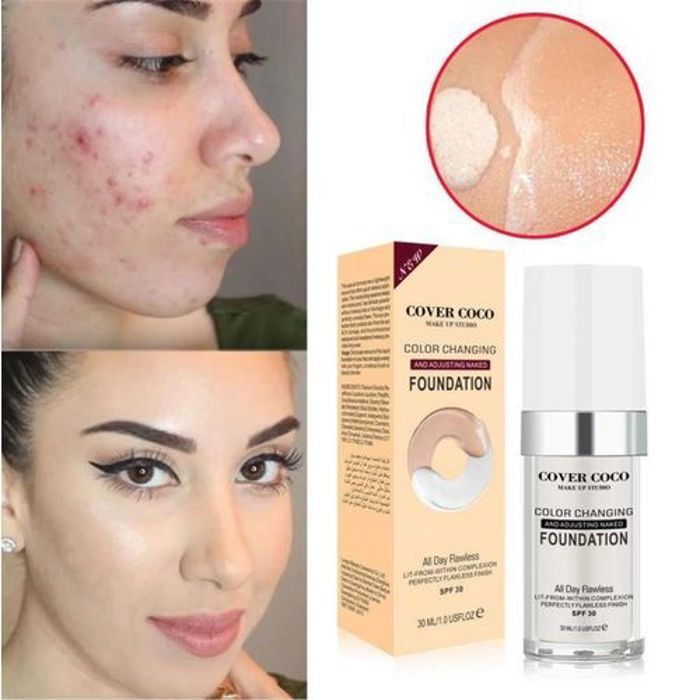 Foundation Fond de Teint Cover Coco Foundation Durable,Léger et crémeux 30ml