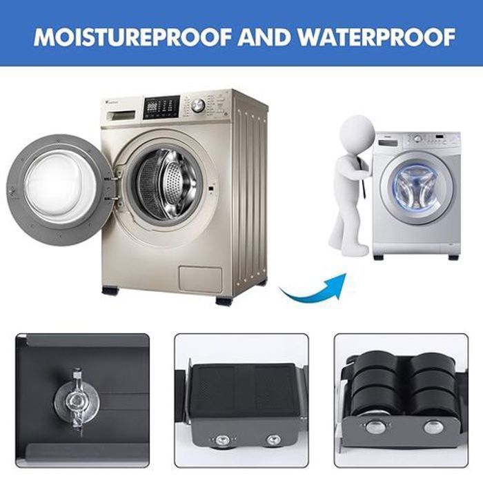 support roulant extensible réglable de machine à laver, support refrigerateur Color Alitoire