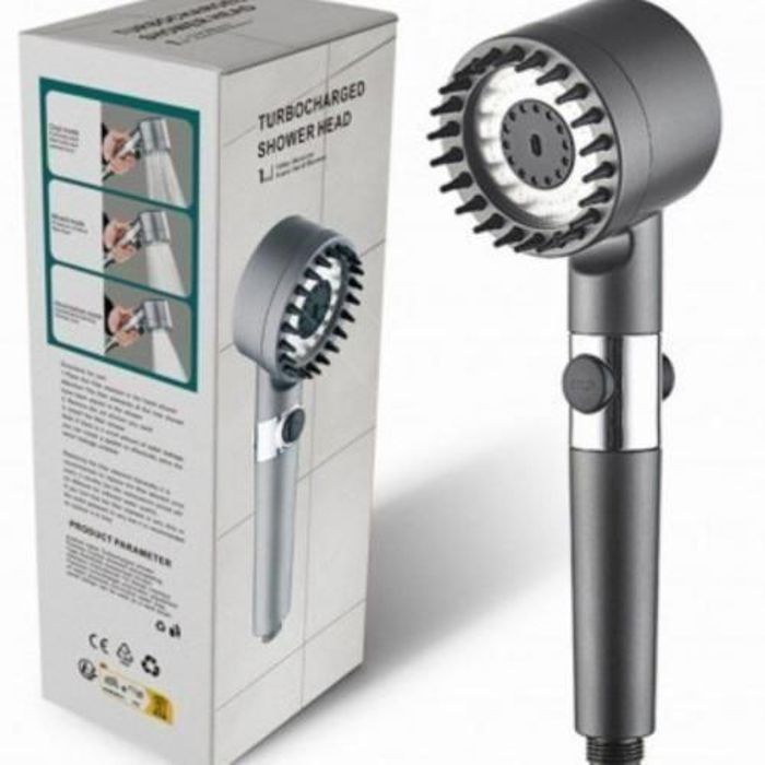 Tête de Douche Haute Pression,à 3 Modes réglages de pulvérisation,brosse massage