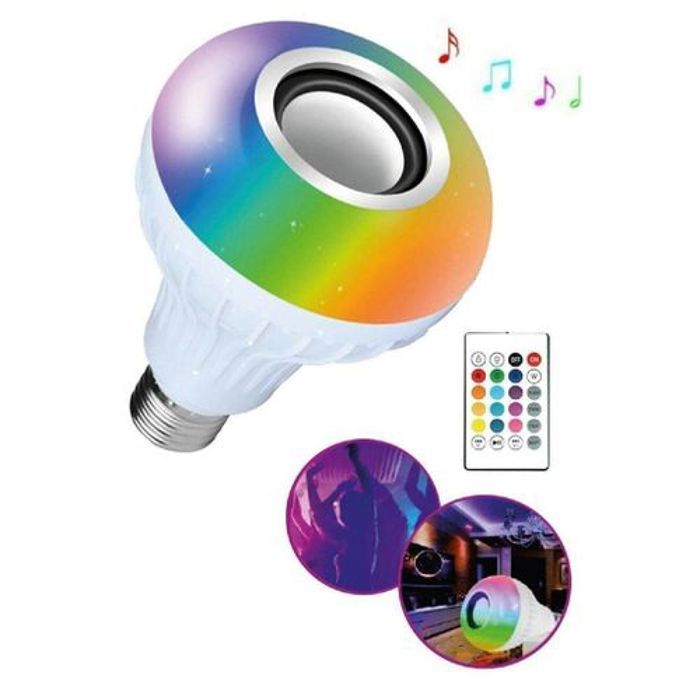 Ensemble de Lampe LED Intelligente avec Son Stéréo - Ampoule Musicale Compatible Bluetooth avec Télécommande
