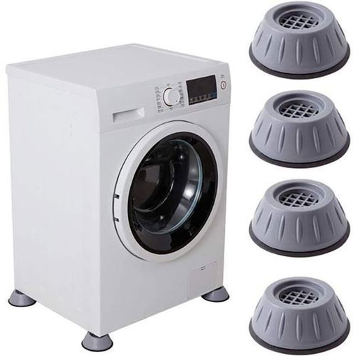 4 Pcs Pieds Anti-Vibration pour Machine à Laver - Tapis de Support Antidérapants et Silencieux