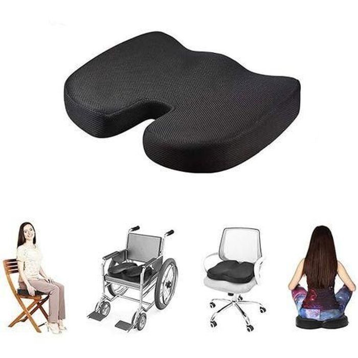 coussin de massage du siège en mousse à mémoire de forme U orthopédique, couleurs aléatoires